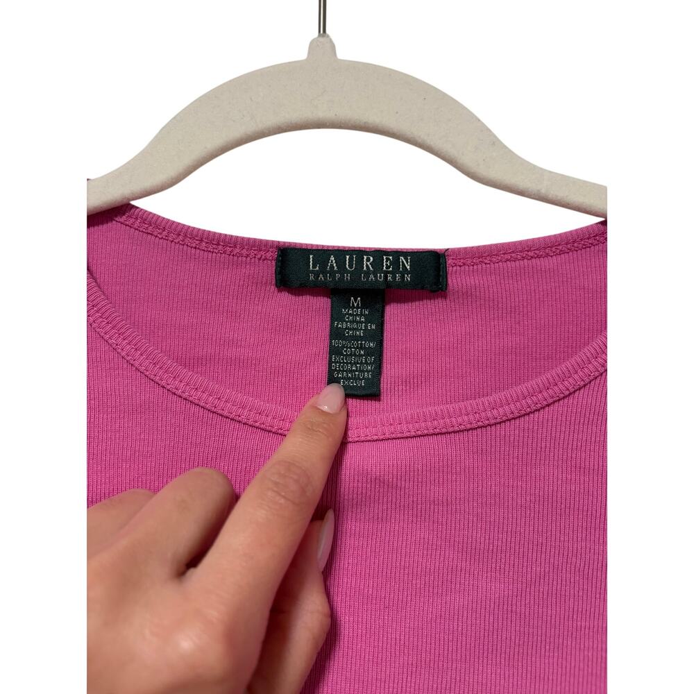 Lauren Ralph Lauren Pink Long Sleeve Top M - Picture 3 of 7